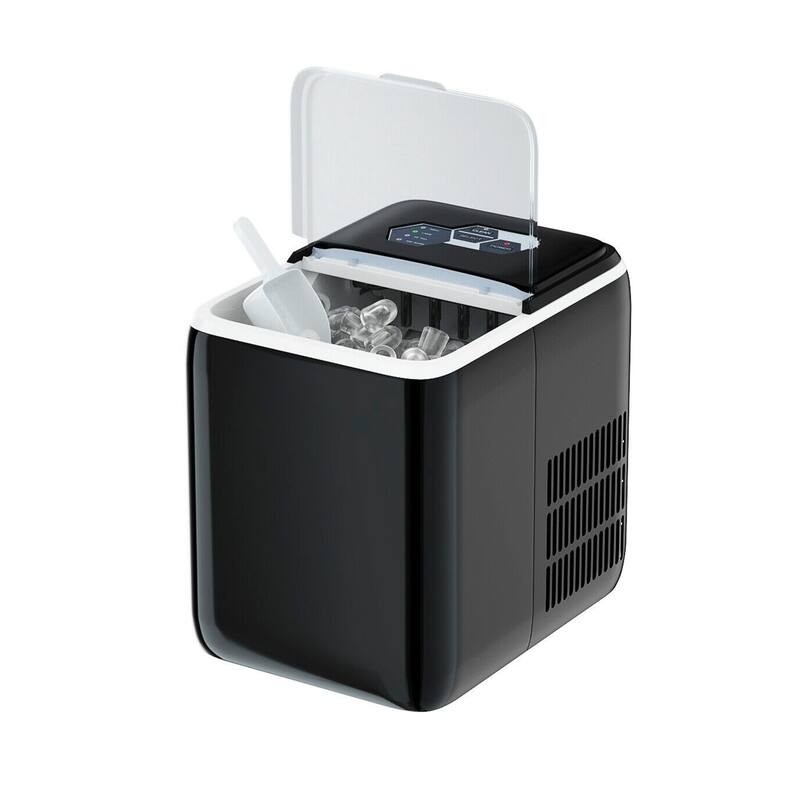 SUGIFT Black 44 lbs Portable Countertop Ice Maker Machine with Scoop - Black