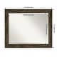 preview thumbnail 4 of 21, Beveled Wood Wall Mirror - Fencepost Brown Narrow Frame Outer Size: 33 x 27 in