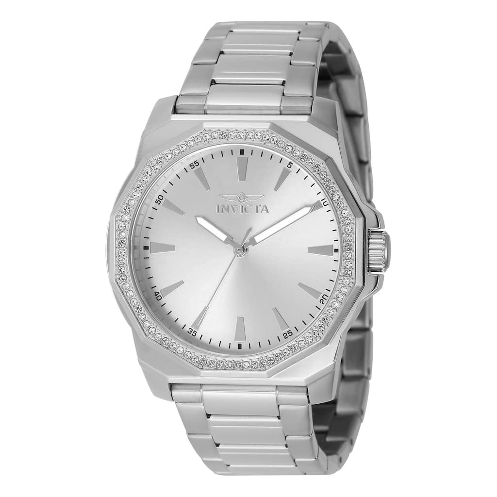 Invicta Men's 49104 Speedway Quartz 3 Hand Silver Dial Watch