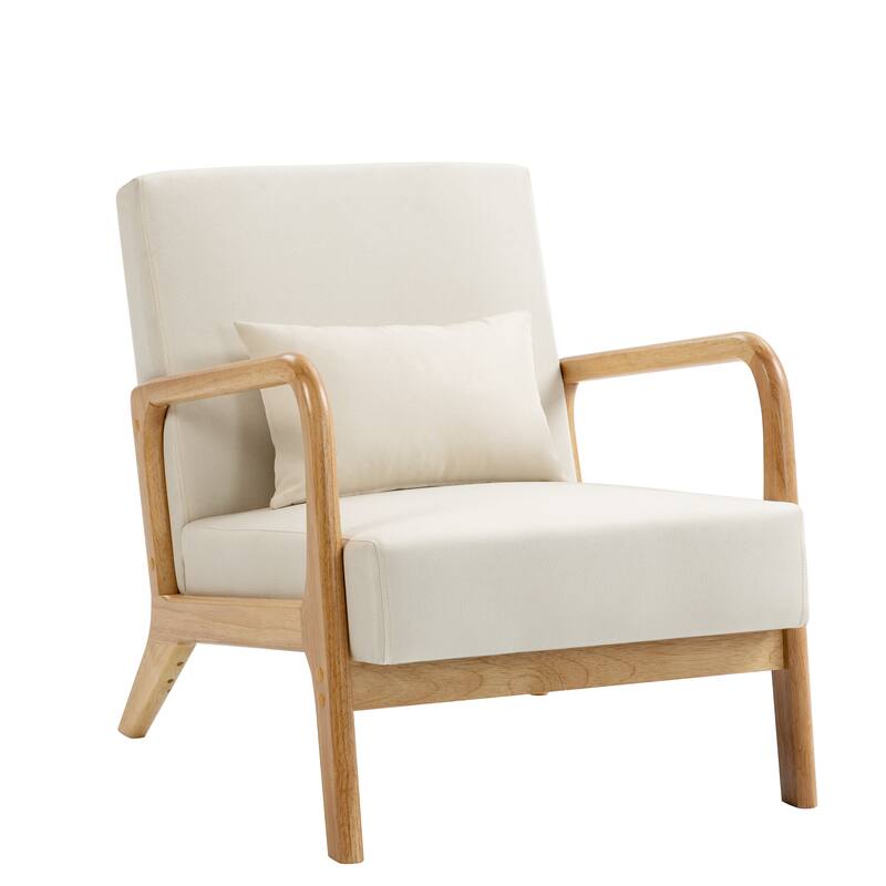 Upholstered Armchair Leisure Chair Accent Chairs Set of 2 with Pillow