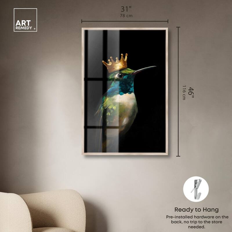 Crowned Azure Bird II Shadowbox by Art Remedy