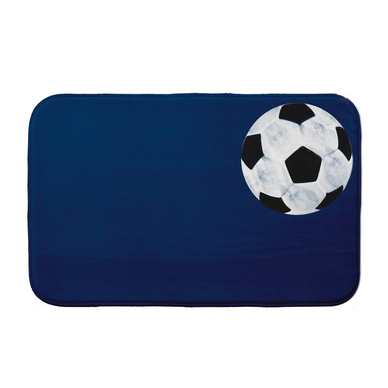 Soccer Ball Bath Mat - 17 x 24 - Navy