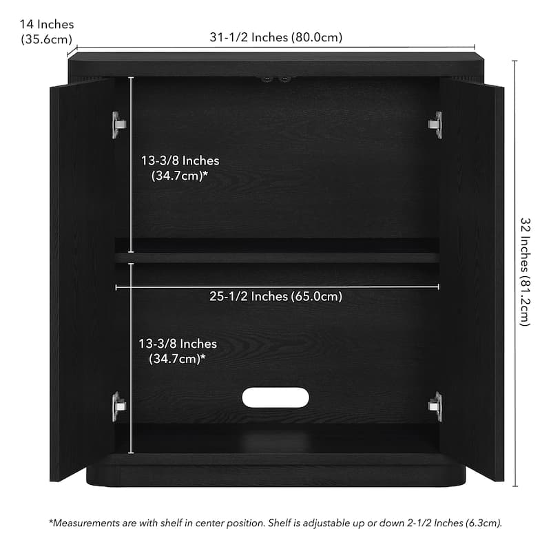 Easton 32" Wide Rectangular Fluted Accent Cabinet - 32" Wide