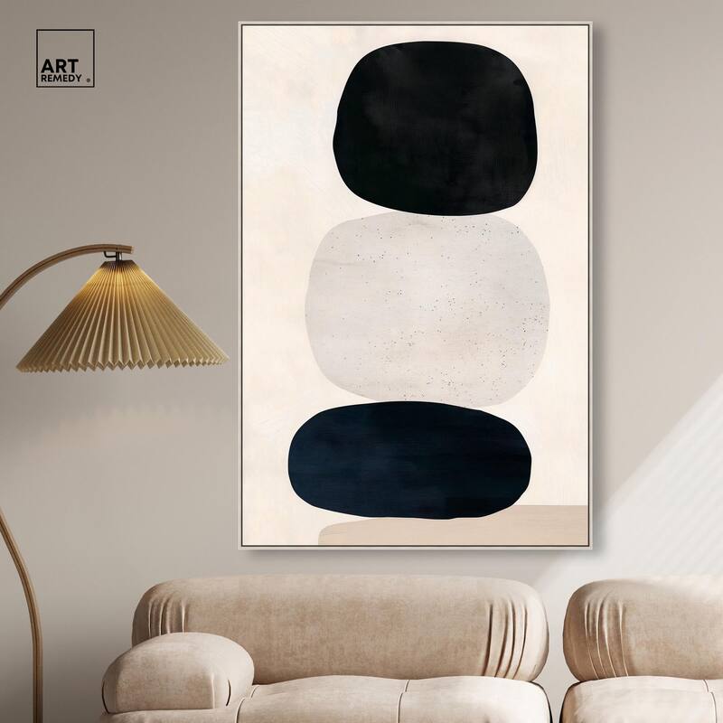 Pebble Pillars I Canvas by Art Remedy