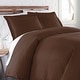 preview thumbnail 74 of 118, Vilano Comfort Premium Ultra-soft 3-piece Duvet Cover Set Brown - 2 Piece - Twin