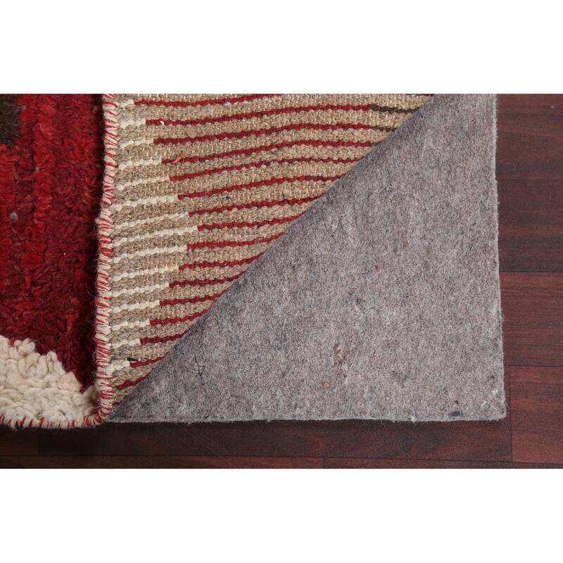 Geometric Tribal Moroccan Runner Rug Wool Hand-knotted Oriental Carpet - 2'4" x 12'5"