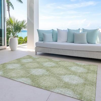 Machine Washable Indoor/ Outdoor Chantille Contemporary Geo Rug
