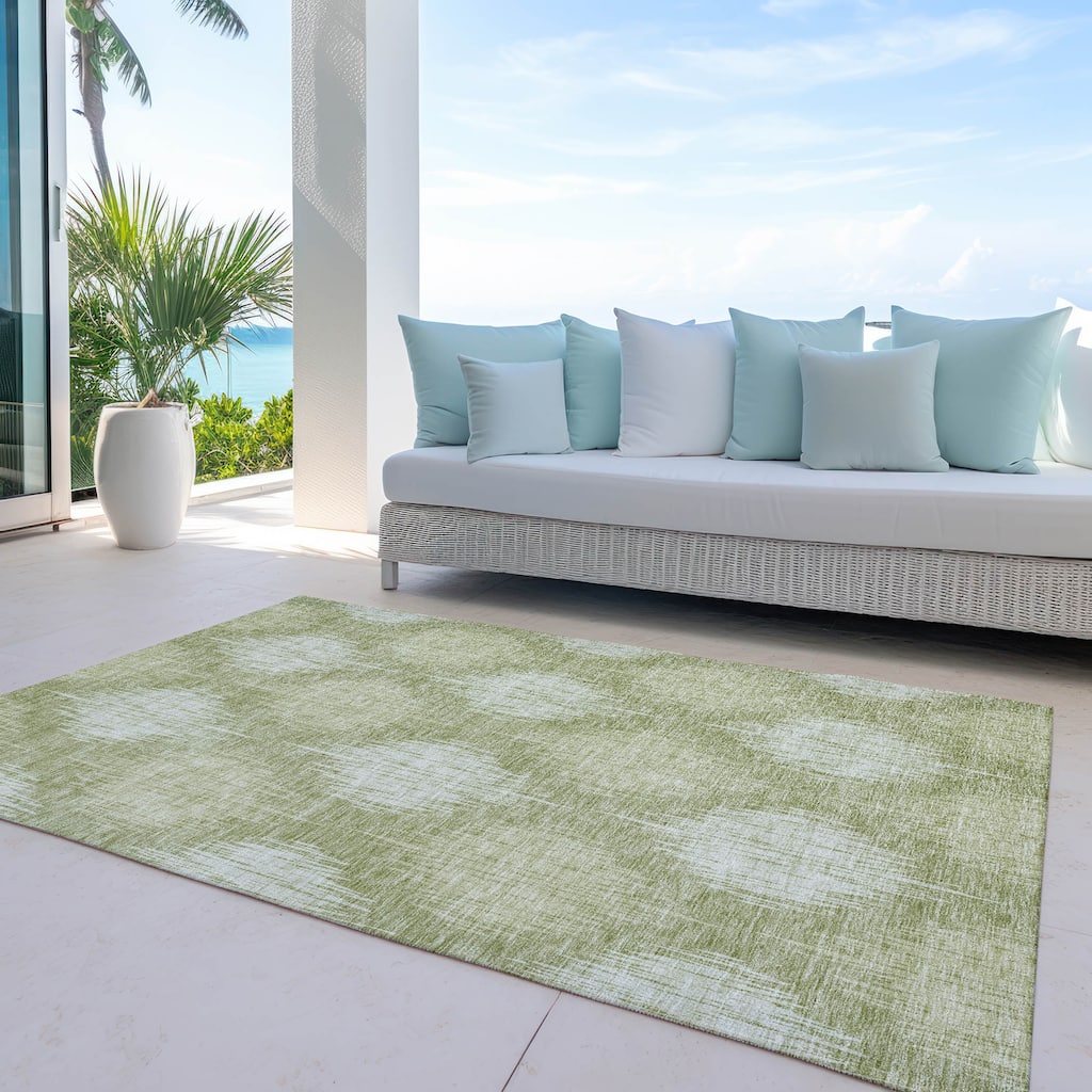 Machine Washable Indoor/ Outdoor Chantille Contemporary Geo Rug