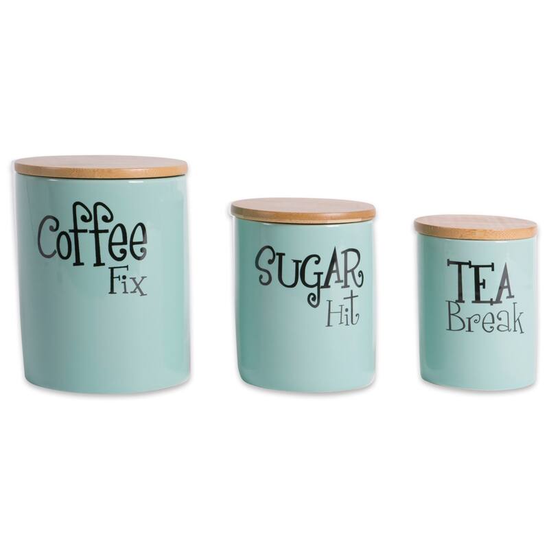 DII Coffee/Sugar/Tea Ceramic Canister (Set of 3)