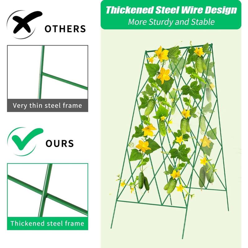 Foldable Cucumber Trellis, Outdoor Garden Trellis for Climbing Plants