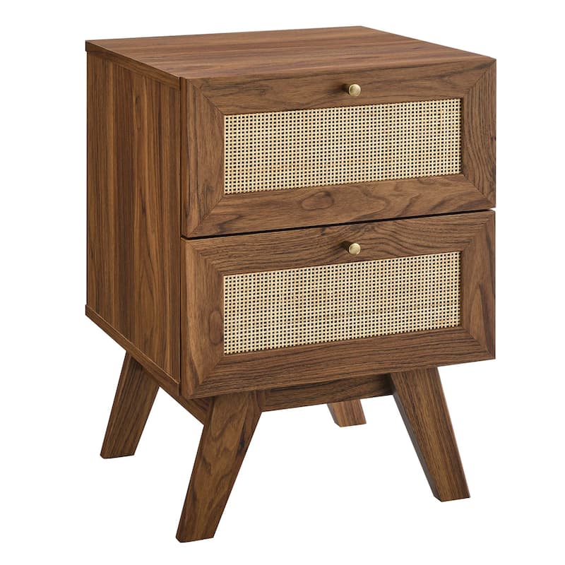Soma Rattan Weave 2 Drawer Nightstand