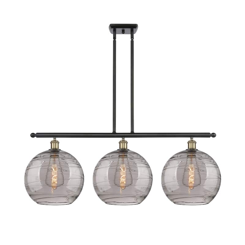 Innovations Lighting 516-3I 14 39 Athens Deco Swirl Chandelier Athens - Black Antique Brass