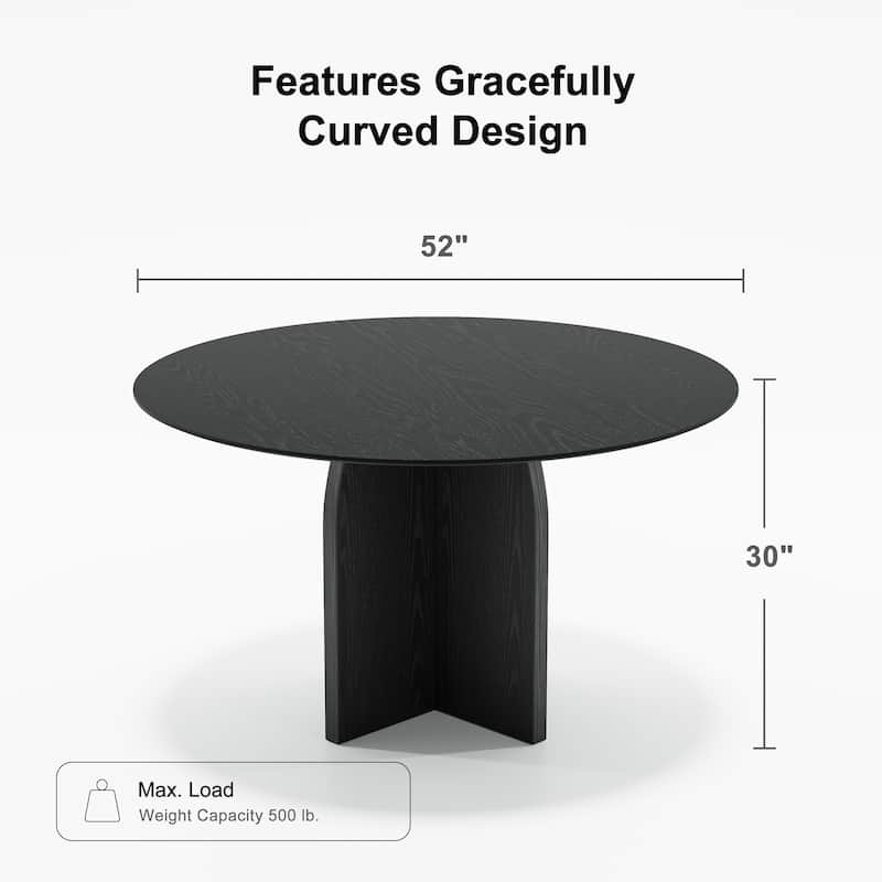 Solid Wood Round Dining Table for 4-8 People Nordic style