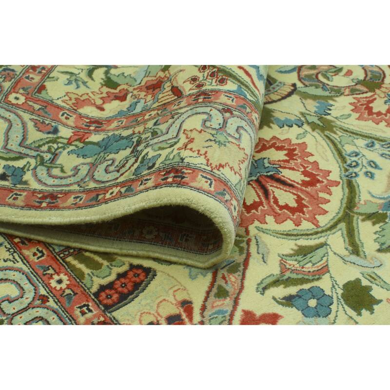 Pak-Persian Bashir Ivory/Rose Rug - 4'1" x 6'2"