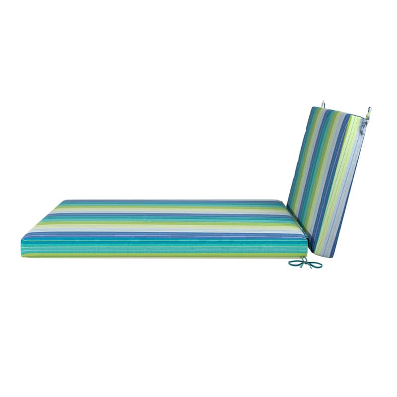 California Umbrella Outdoor Chaise Lounge Cushion, 24" x 78", Memory Foam, Sunbrella Fabric