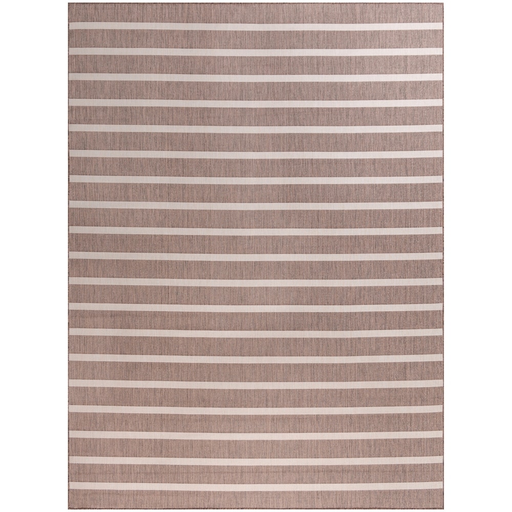 Nourison Selerno Indoor/Outdoor Striped Area Rug.