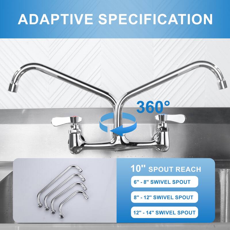 WOWOW Commercial Faucet Swivel Spout Replacement in Polished Chrome