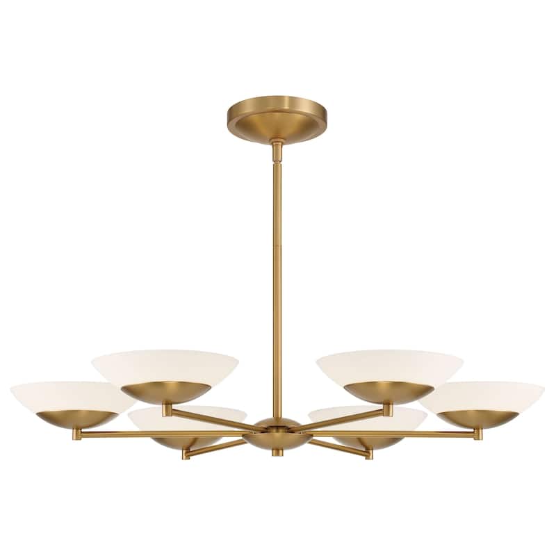 Minka Lavery 3946 Solara 6 Light 36" Wide LED Chandelier with Faux