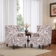 preview thumbnail 120 of 134, 2 Set Traditional Patterned Wingback Accent Chairs with NailHead