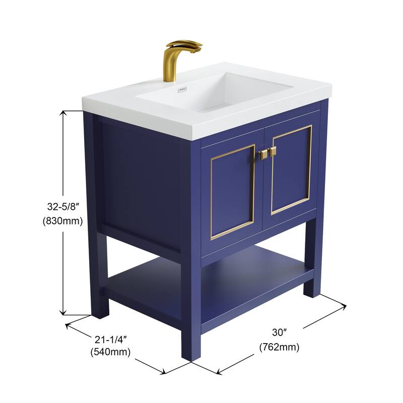 Davis 30" Single Bathroom Vanity Set