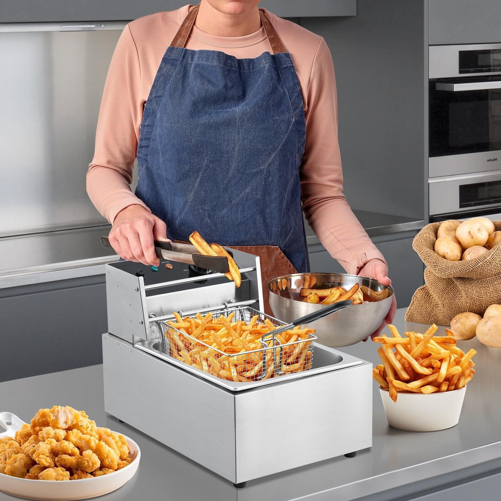 6L Commercial Deep Fryer, Temperature Control - Bed Bath & Beyond