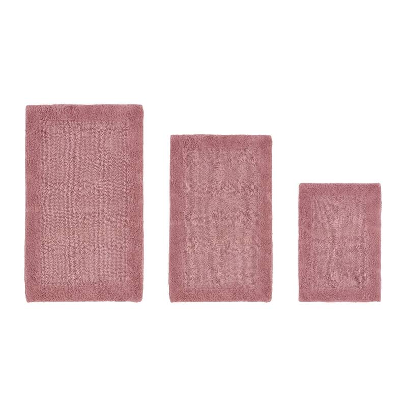 Better Trends Bath Rugs Set 100% Cotton Tufted Soft Water Absorbent Bathroom Rug for Shower, Sink Bath Mats Edge Collection