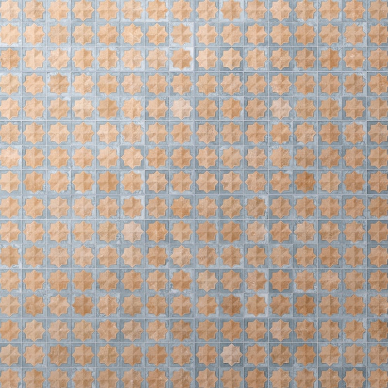 Merola Tile Tetuan Astre Cotto Blue 12-1/8" x 21-7/8" Porcelain Wall Tile