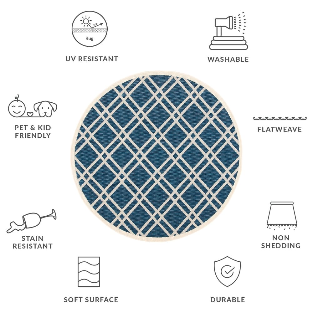 SAFAVIEH Courtyard Lisaveta Indoor /Outdoor Waterproof Patio Backyard Rug