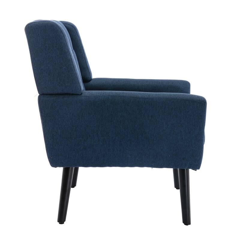 Modern Soft Velvet Armchair, Ergonomics Accent Chair W/Curved Back, Upholstered Single Sofa With 250 Lbs Weight Capacity