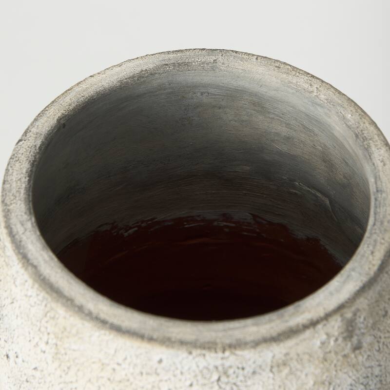 Boscia White and Black Ceramic Floor Vase