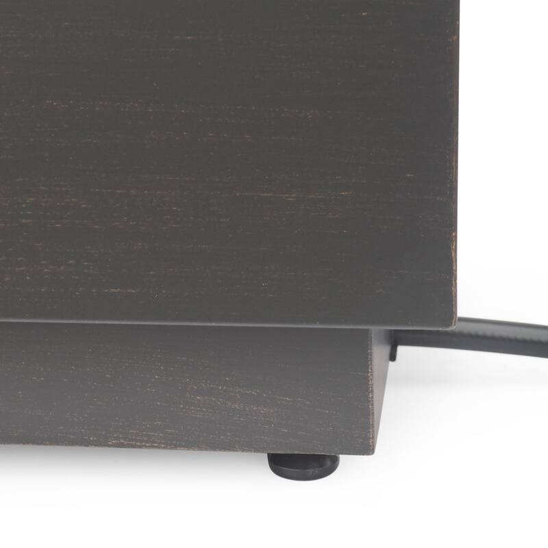 39 in. W x 39 in. D x 13 in. H Square Propane Burning Outdoor Fire Pit