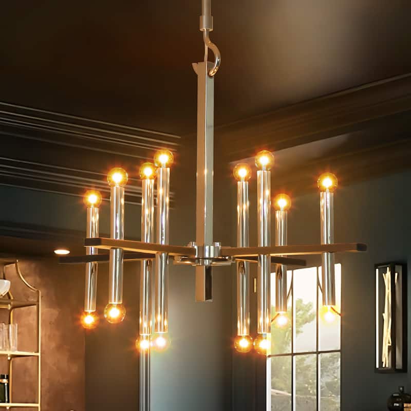 16-Light Modern Industrial Linear Cluster Sputnik Cylinder Chandelier for Dining room