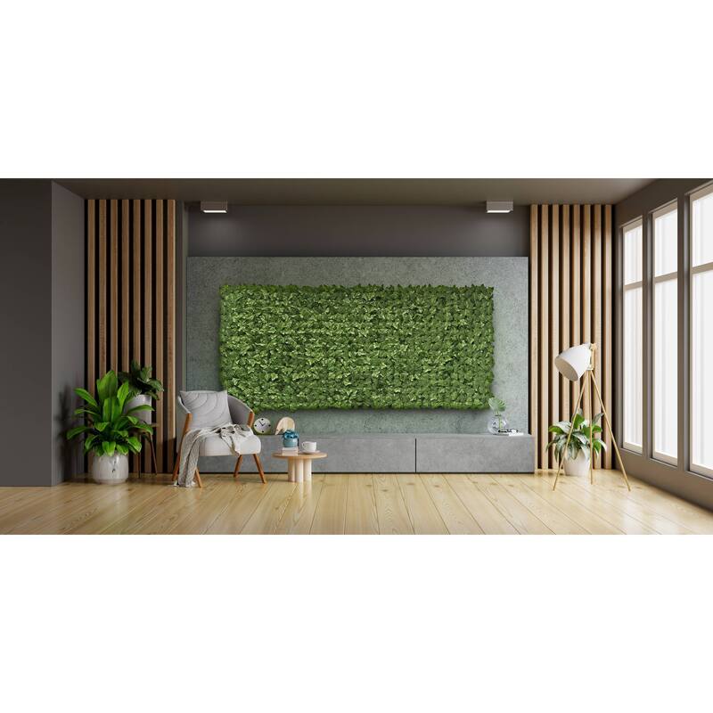 ColourTreeUSA 39" x 138" Artificial Hedges Faux Ivy Leaves Fence Privacy Screen Cover Panels  Decorative Trellis - 39" x 138"
