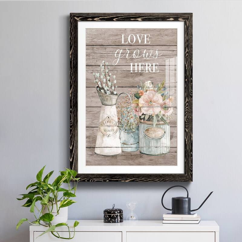 Love Grows Here-Premium Framed Print - Ready to Hang