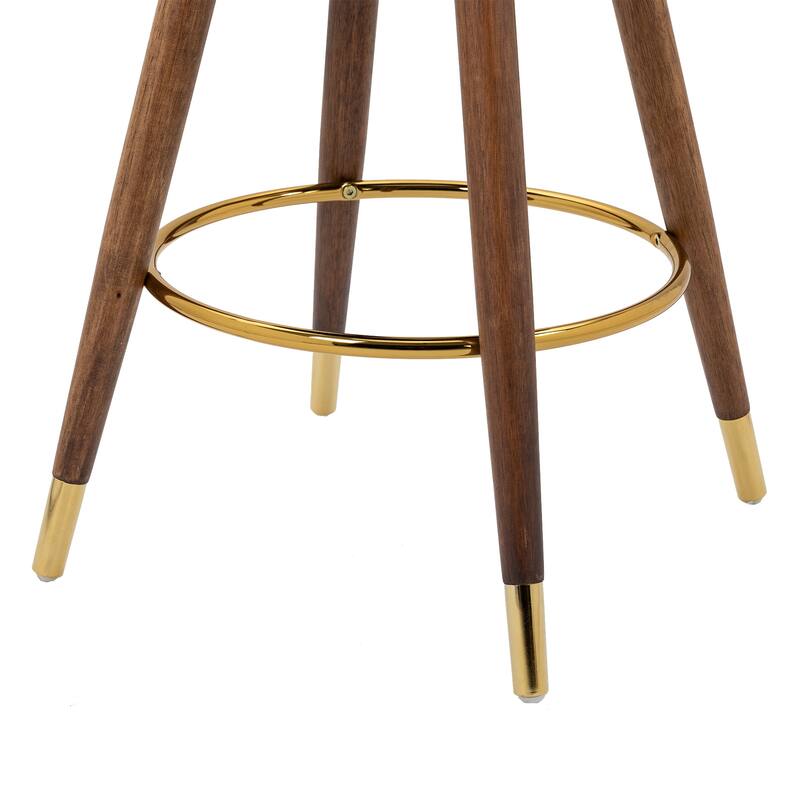Counter Height Bar Stools Set of 2 for Kitchen Counter Solid Wood Legs