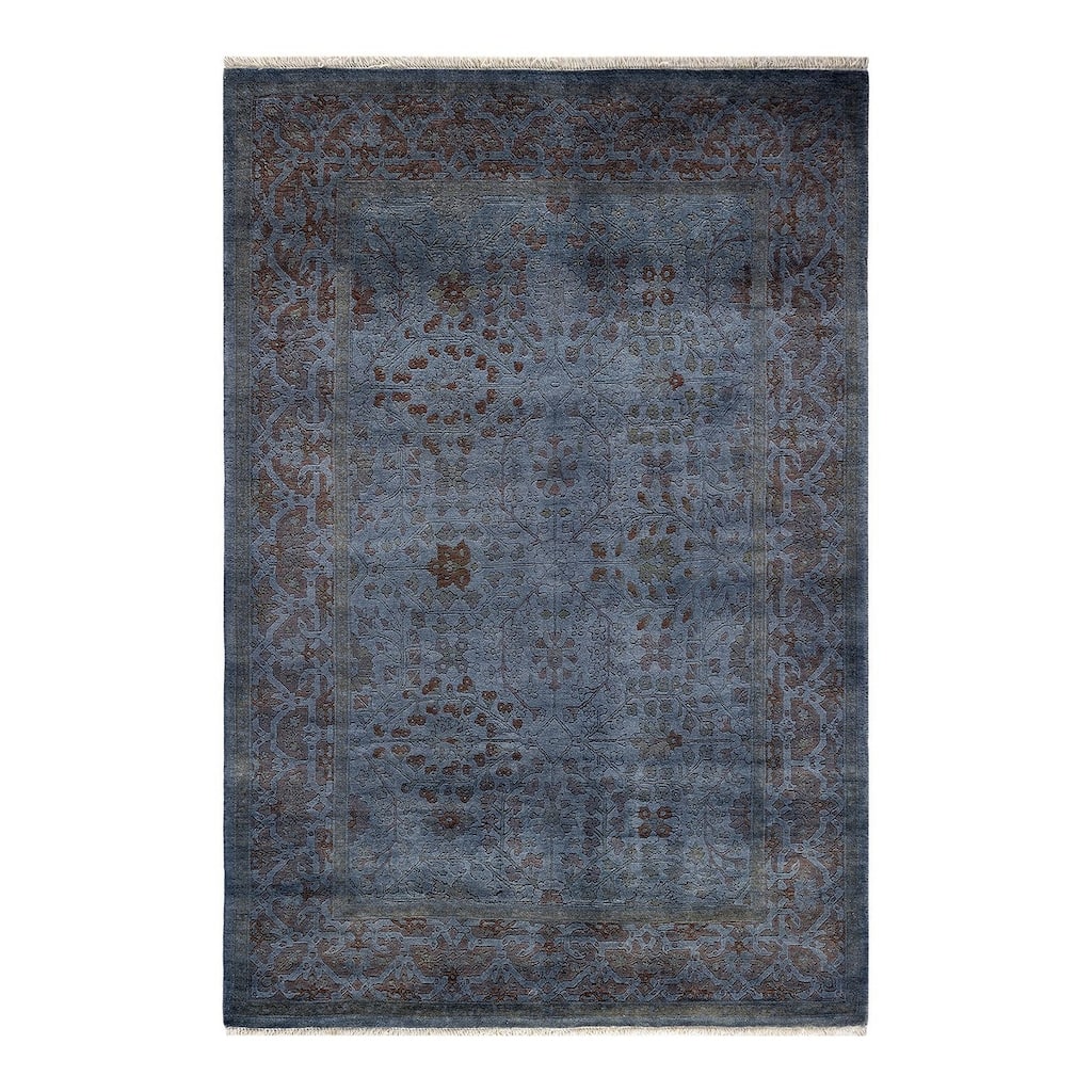 Fine Vibrance, One-of-a-Kind Hand-Knotted Area Rug - Light Gray, 4' 1" x 6' 3" - 4' 1" x 6' 3"