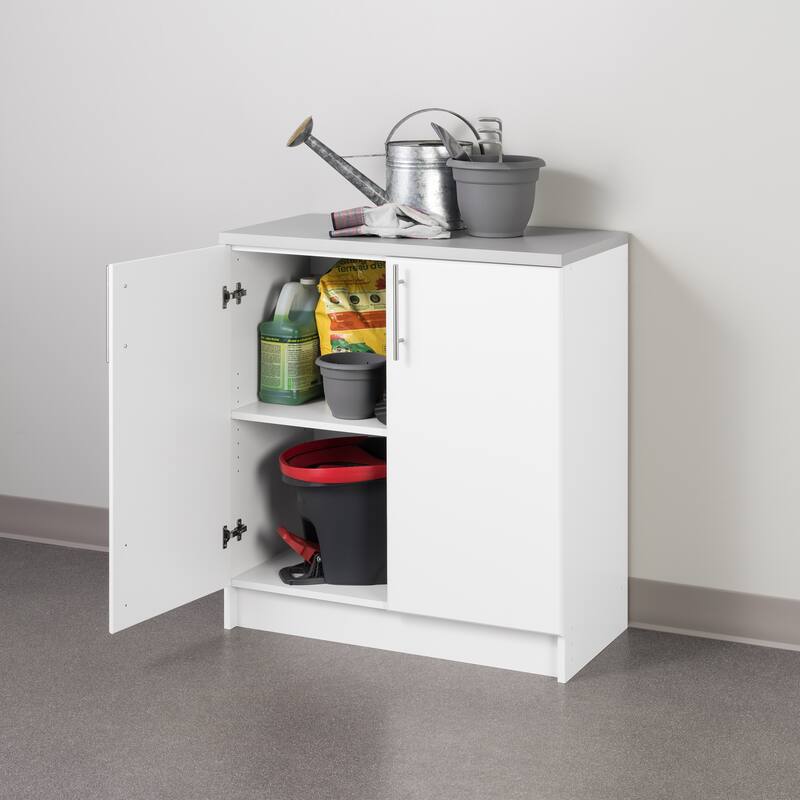 Prepac Elite Home Storage 16 in Deep Base Cabinet - 32" W x 35.75" H x 18" D