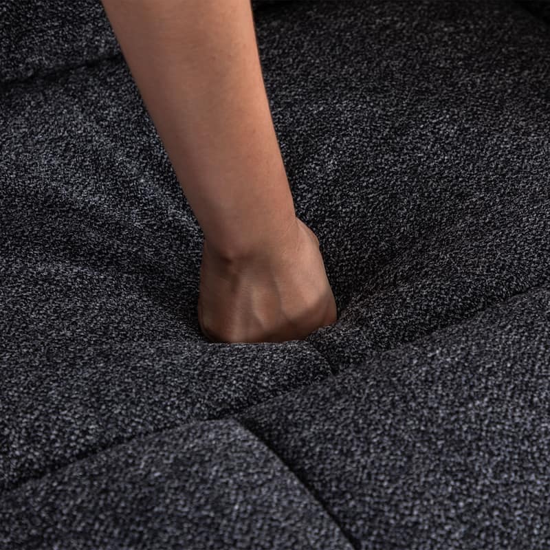 Manual Recliner Massage and Heating Chair Sofa with 2 Cup Holders Breathable Fabric