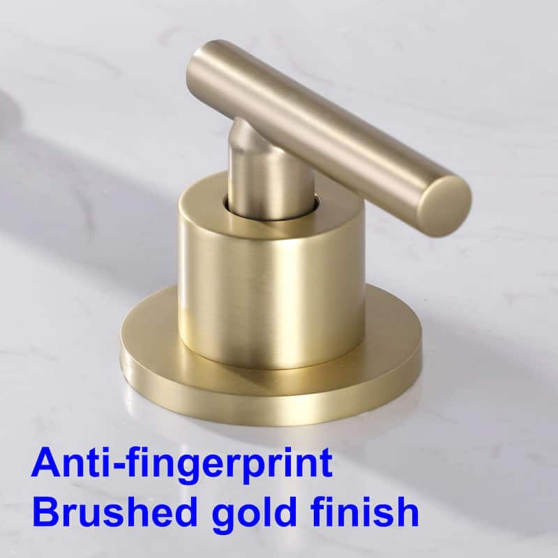 8 Inch Widespread Bathroom Sink Faucet 3 Holes Bathroom Faucet Double Handle Modern Basin Vanity Faucets Deck Mounted No Drain