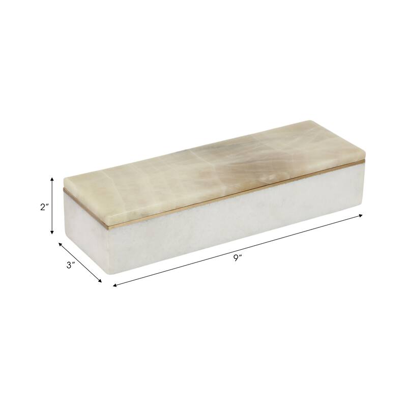 Marble Decorative Storage Box Lidded Keepsakes Jewelry Organizer