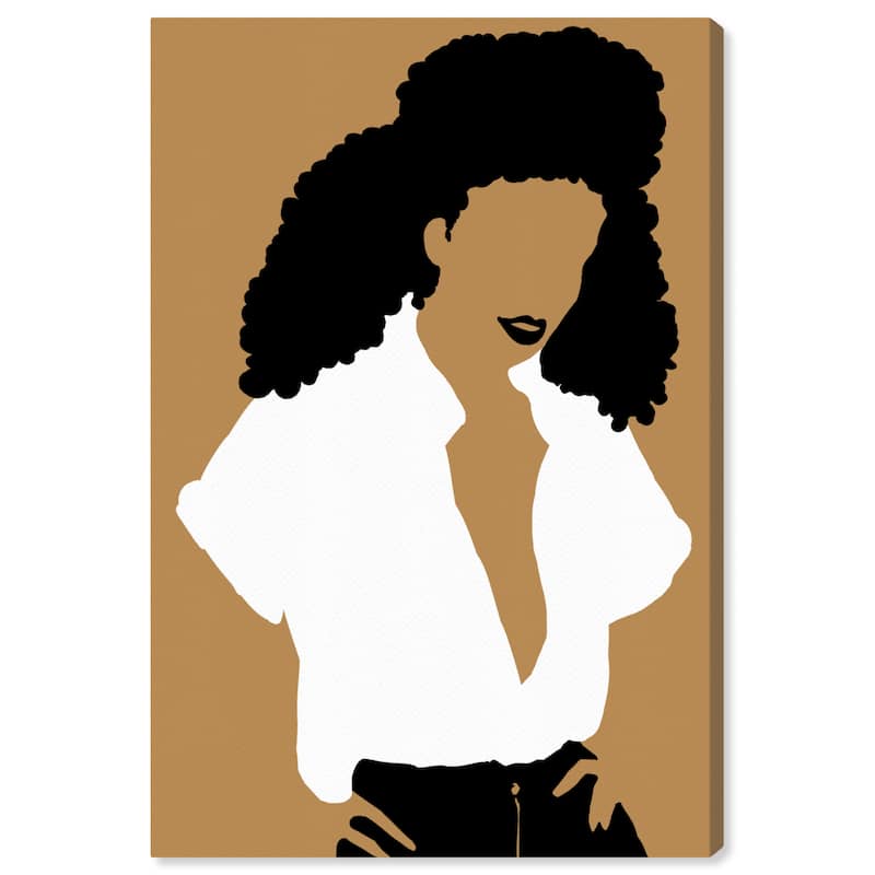 Wynwood Studio Canvas Fashion and Glam Glorious Her Brown and Ochre Modern & Contemporary Wall Art Canvas Print