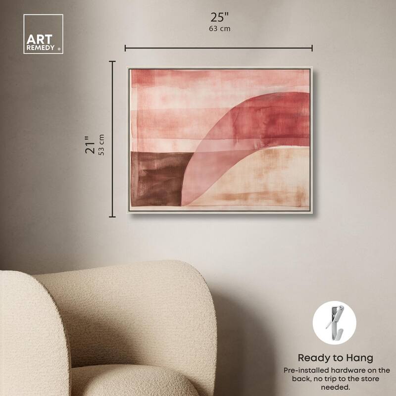 Faded Crimson Canvas by Art Remedy