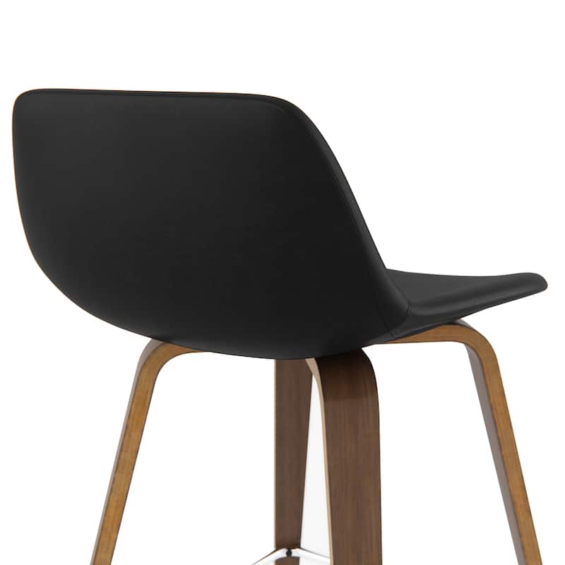 WYNDENHALL Cacey Mid Century Modern Bentwood Counter Height Stool (Set of 2) - 20.7'' x 21.1'' x 36.6