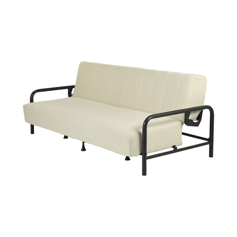 Homy Casa Modern Convertible Sofa Bed, Metal Frame Futon Couch Living