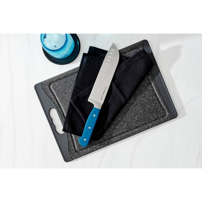 Dura Living 7-inch Hollow Edge Santoku Knife - High Carbon Stainless Steel