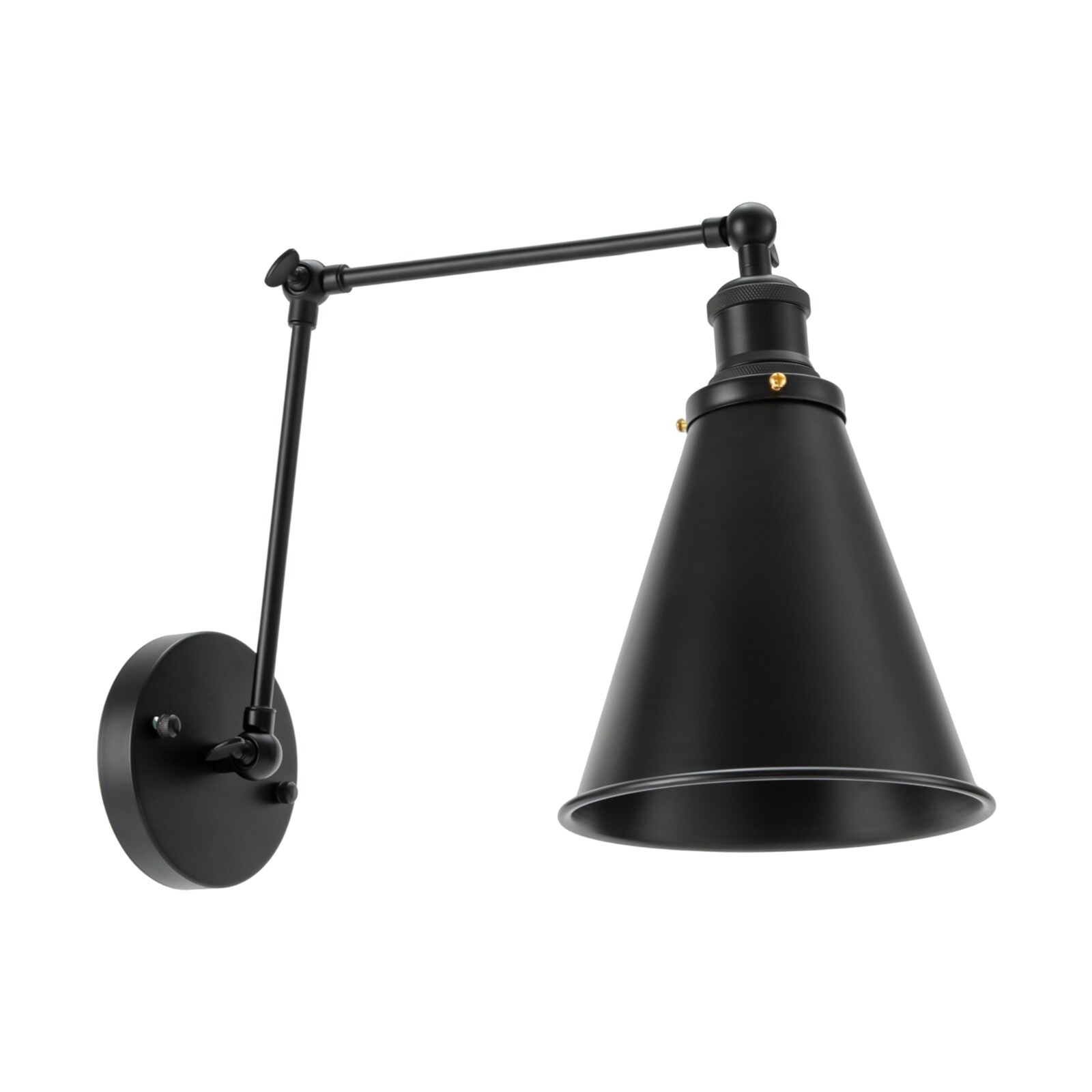 Vintage Industrial Matte Black Wall Sconce Swing arm Wall light