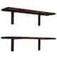 Handmade Rustic Wood Floating Shelves with L Brackets (Set of 2)