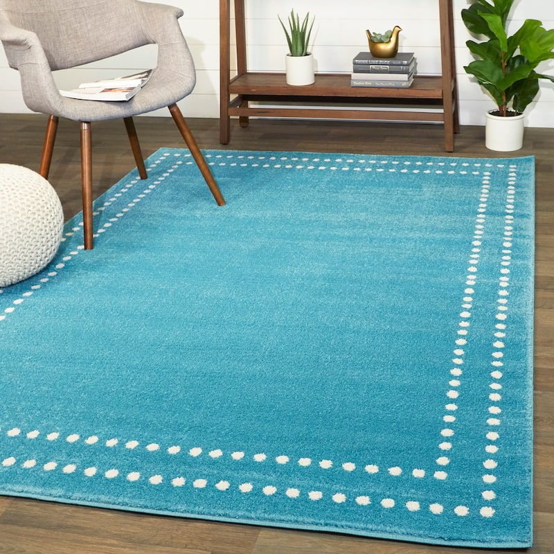 Eckert Dot Border Area Rug