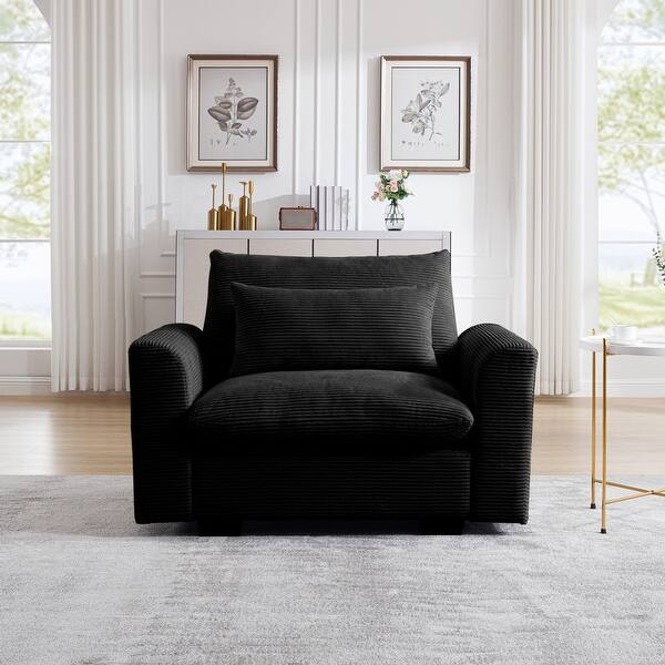 Corduroy Deep Seat Single Sofa Accent Chair,1 Seat Sophisticated
