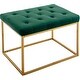 preview thumbnail 67 of 74, Upholstered Tufted Velvet Ottoman, Modern End of Bed Bench with Golden Metal Frame, Entryway Footrest Stool